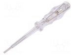 Screwdriver: voltage tester | insulated | slot | 3x0.5mm | 250VAC