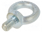 Lifting eye bolt | M24x36 | Head: eye | steel | zinc | DIN 580 | &Oslash;: 50mm