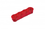 Junction box for gypsum 4-gang deep 4x68x60mm red halogenfree 850C