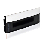 LEGRAND 1X18M FLUSH CABINET SMOKED DOOR E + N  TERMINAL BLOCK FOR MASONRY WALL