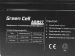 GREEN CELL GEL BATTERY AGM07 12V 12AH
