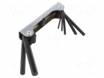 Wrench: hex key-set | Chrom-vanadium steel | 7pcs.