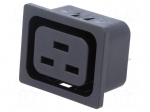 Connector: AC supply | socket | female | 16A | 250VAC | C19 (J)