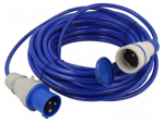 Extension lead | 3x2.5mm2 | 20m | PUR | blue | Sockets no: 1 | 16A | EXTREM