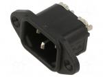 Connector: AC supply | socket | male | 10A | 250VAC | C14 (E) | IEC 60320