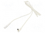 Cable | 1x1mm2 | DC 5,5/2,5 plug,DC 5,5/2,5 socket | angled | white