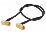 Cable | 0.3m | RP-SMA male,both sides | black | angled | 50&Omega;