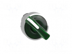 Switch: rotary | 22mm | Stabl.pos: 1 | green | LED | IP66 | prominent