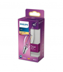PHILIPS LED stikla 25W BA35 E14 Silti balta 2700K caurspīdīga spuldze 8718699763190 929001238455