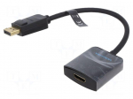 Converter | DisplayPort plug,HDMI socket | 4K,UHD 2160p | black