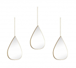 Mirrors&More Milena spogulis set zelta 3-pack 2130179 4251820308715