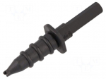 Measuring tip | 5A | 1kVDC | black | Socket size: 4mm | 20m&Omega; | L: 53.5mm
