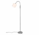 Trio Tommy stāvlampa 1-pc E14 brushed steel/white  R46331001 4017807502930