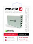 Swissten Qualcomm 3.0 QC Smart IC Premium Travel Charger USB 5x 2.1A  50W