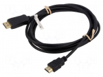 Cable | DisplayPort plug,HDMI plug | 4K,UHD 2160p | 3m | black