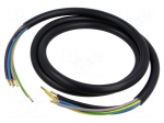 Wire | H05VV-F,OWY | 5G2.5mm2 | round | stranded | Cu | PVC | black | 2m