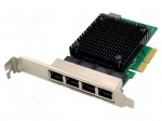 PC extension card: PCIe | PCIe,RJ45 socket x4 | 2.5Gbps