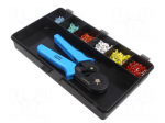Tools set: for crimping push-on connectors, terminal crimping