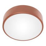 OVO plafon LED, 24W, 4000K, 2750lm, miedziana stal, klosz szklany matowy, IP20, - 300