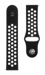 Strap Tactical 22mm Double Silicone Watch Strap and Watch Band Black White