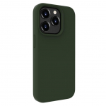 Back panel cover Evelatus Apple iPhone 15 Pro Premium Magsafe Soft Touch Silicone Case Dark Olive