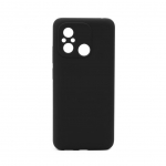 Back panel cover Connect Xiaomi Redmi 12C Premium Quality Soft Touch Silicone Case Black