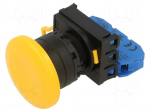 Switch: push-button | 22mm | Stabl.pos: 2 | NO | yellow | none | IP65 | YW