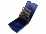 Drill set | for metal | high speed steel grounded HSS-G | 19pcs.