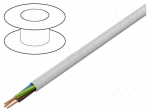 Wire | H05VV-F | 5G2.5mm2 | stranded | Cu | PVC | white | 300V,500V