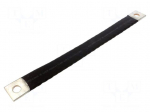 Braids | insulated earthing tape | W: 40mm | 120mm2 | &Oslash;1: 17mm | &Oslash;2: 17mm