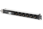 Power Strip PDU 19" Rack, 6x schuko, 2.0m