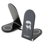 Adapter Karl Lagerfeld  Karl Lagerfeld Ikonik MagSafe 15W inductive charger, foldable 2in1 - black
