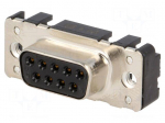 Connector: D-Sub | PIN: 9 | socket | female | straight | THT | M3