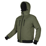 Insulated jacket with hood OUTDOOR, green, size XXXL