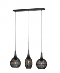 Trio Soraya piekarama lampa 3-os E27 matt black brushed steel 365400332 4017807617498
