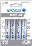 AKAA.eA.SL4; R06/AA patareid 1.2V everActive Silver line Ni-MH 2000 mAh pakendis 4 gb.