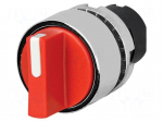 Switch: rotary | 22mm | Stabl.pos: 2 | red | none | IP65 | prominent | 46