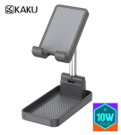 iKaku KSC-386 Desktop Mobile Phone Holder with Qi 10W Charging Function Grey