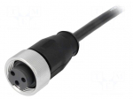 Connector: 7/8" | plug | 5m | female | PIN: 3 | straight | with lead