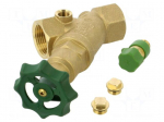 Slant valve | 16bar | brass CW617N | Thread: G 3/4" internal | 1603