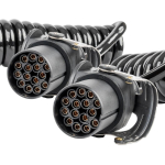Auto- ja mootorrattatooted, elektroonika, navigatsioon, CB raadio // Auto elektroonikakomponendid : Installatsioonikaablid : Kaitsealused : &Uuml;hendused // Przew&oacute;d spiralny naczepy tir 2x 15 pin 5m 24v amio-04382
