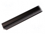Profiles for LED modules | angular | black | L: 1m | aluminium | 30/60&deg;