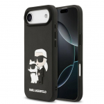 Back panel cover Karl Lagerfeld Apple iPhone Air 3D Rubber Karl and Choupette Case Black