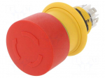 Switch: emergency stop | Stabl.pos: 2 | NC x2 + NO | 16mm | red | none
