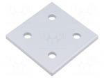 Flat bar | for profiles | W: 76mm | H: 6mm | L: 76mm | aluminium