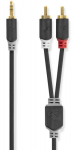 Cable Nedis AUX 3.5mm - 2x RCA 2m
