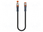 Cable: for sensors/automation | M8 | PIN: 3 | 2m | plug | 60VDC | 50VAC | 4A
