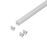 T&ouml;&ouml;riistad ja m&otilde;&otilde;teseadmed // Uued tooted t&ouml;&ouml;riistade, tarvikute kategoorias // Zestaw: profil aluminiowy do taśm LED, 2000 x 7,8 x 9 mm, natynkowy, biały, klosz mleczny, 4 zaślepki