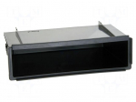 Radio box | universal | black | for 2 DIN facia plates