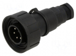 Connector: circular | plug | male | PIN: 6 | 5A | 277V | IP68,IP69K | 7&divide;9mm